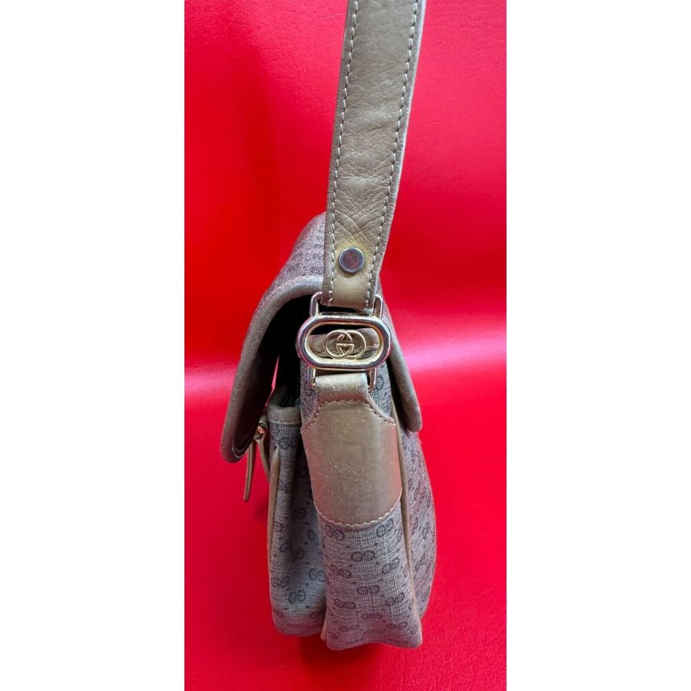 🤎💍😎 Vtg EUC Gucci Guccissima 2-way Micro-monogram Crossbody Bag - Picture 5 of 16